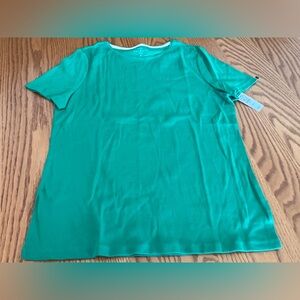 NWT The Talbots Tee Large Petite Grass Green